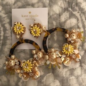NWT Kate Spade Embellished hoop earring